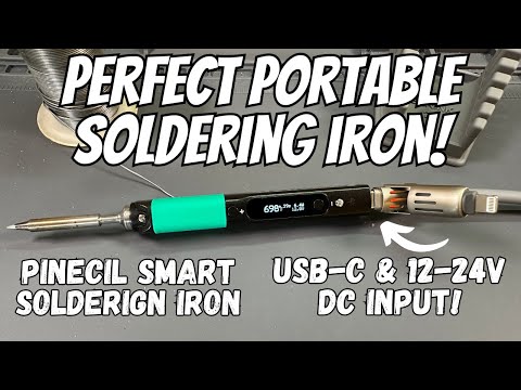 This Pinecil Smart Soldering Iron Powers With USB-C or 12-24V DC!