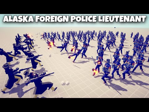 ALASKA FOREIGN POLICE LIEUTENANT FORCE vs EVERY UNIT - Totally Accurate Battle Simulator TABS