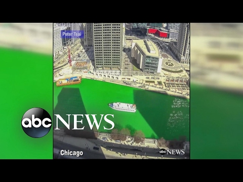 Chicago celebrates St. Patrick's Day by dyeing river green