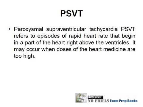 PANCE exam cramslide - PSVT
