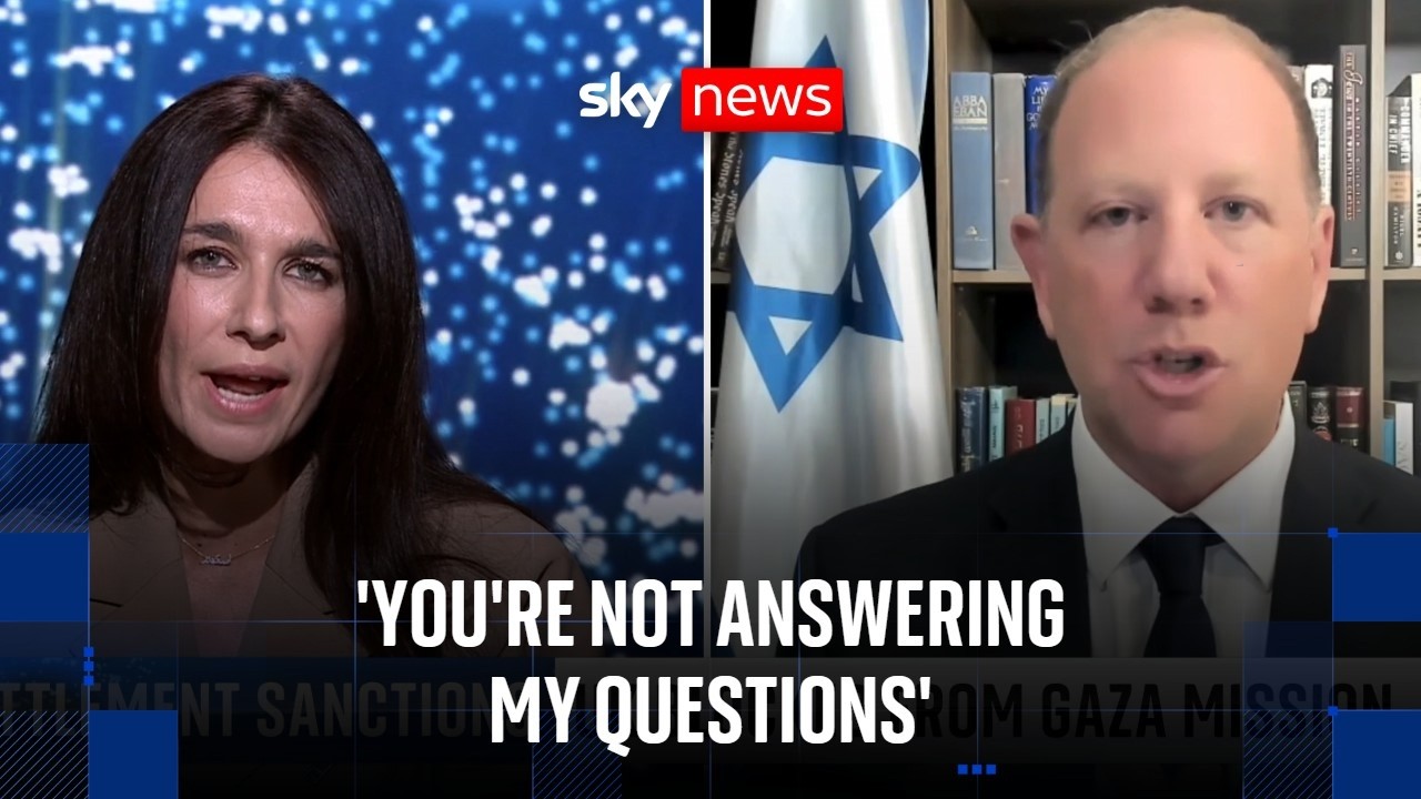 Israeli spokesman clashes with Sky News presenter over sanctioning of illegal West Bank settlements