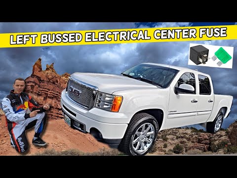 GMC SIERRA LEFT BUSSED ELECTRICAL CENTER FUSE LOCATION 2007 2008 2009 2010 2011 2012 2013