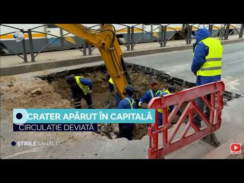 Stirile Kanal D - Crater urias pe un bulevard din capitala! | Editie de pranz