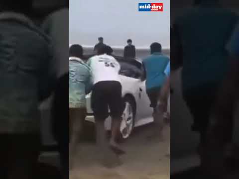 Ferrari gets stuck on Revdanda beach Bullock cart rescues it youtube