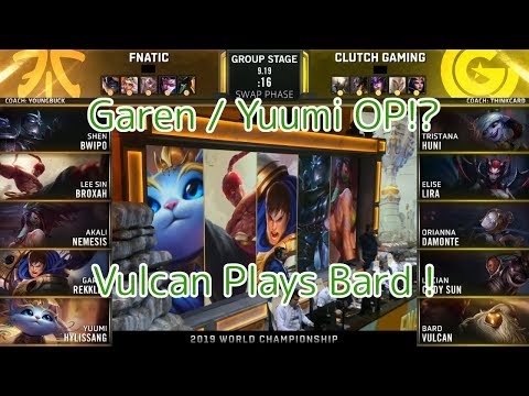 [OP!?]FNC(Rekkles ガレン) VS CG(Vulcan バード) D2G2 Group C - Worlds 2019 Group Stage