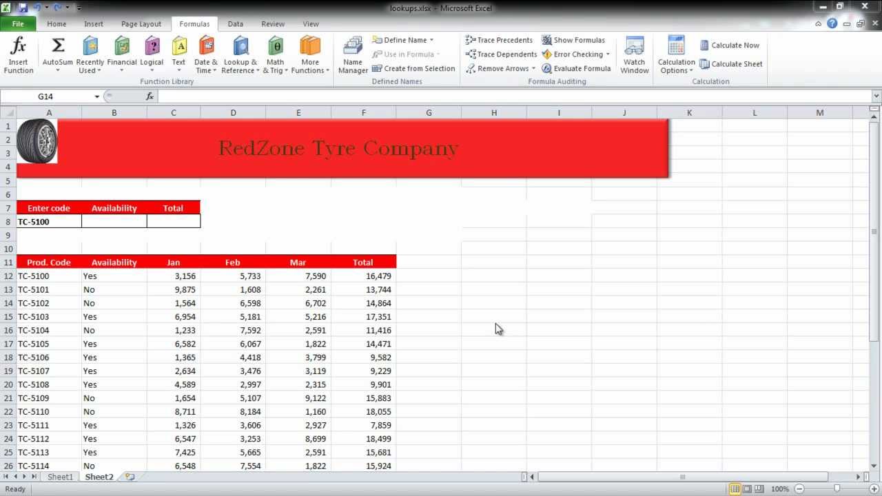 How To Create A Lookup Table In Excel