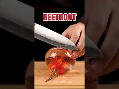 ASMR Crunch & Slice Sounds | Beetroot Slice🍠🔪 #relaxing #crunchynoises #oddlysatisfying