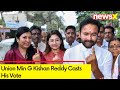 Union Min G Kishan Reddy Casts His Vote | Appeals Voters to Cast Their Vote | NewsX