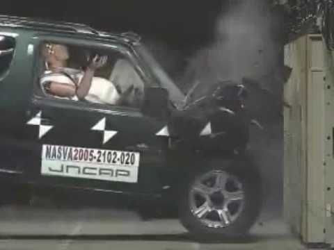 Видео краш-теста Suzuki Jimny с 2005 года
