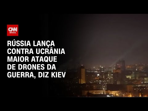 Rússia lança contra Ucrânia maior ataque de drones da guerra, diz Kiev | AGORA CNN