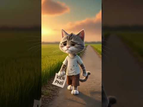 The kitten had an unexpected accident and the hardships of the poor father #cat #viralvideo