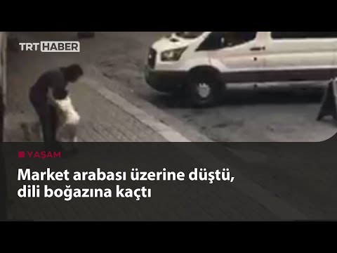 Dili boğazına kaçan çocuğun kurtarılma anı kamerada