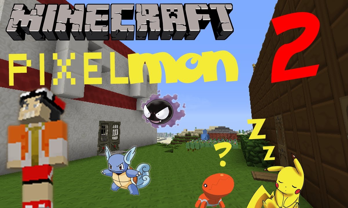 PIXELMON! (Part 2) w/ FRIENDS │ Battle in Front of The Pokemon Center ...