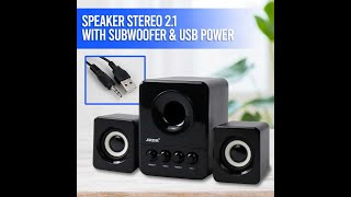Pratinjau video produk SADA Active Speaker Stereo 2.1 with Subwoofer & USB Power - D-203