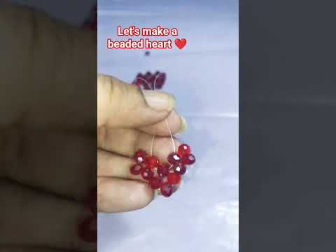 How to Make a Beaded Heart ❤️ ❤️#shorts#beadedbracelet#diy#2025#explore#jewllery#heart#red#handmade
