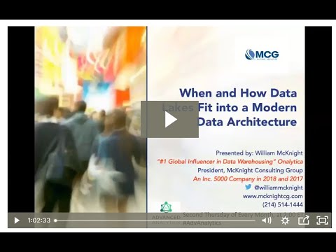 ADV Webinar: When and How Data Lakes Fit into a Modern Data Architecture