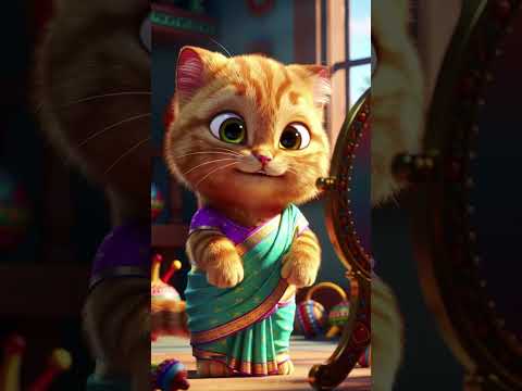 #saree #cat #cartoon #cutecats #cats #viralvideo #trendingshorts #cat