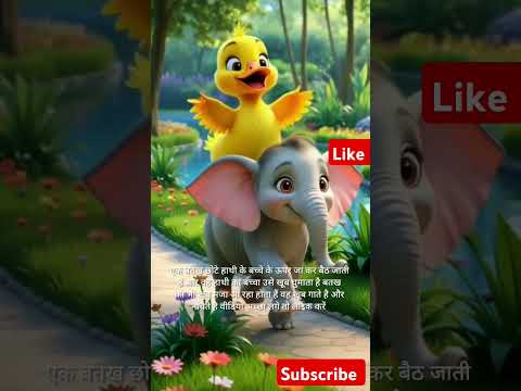 😱 ओह माय गॉड 😱 बतख और हाथी अप्पू हाथी बतख #shorts #trending #viral #animals