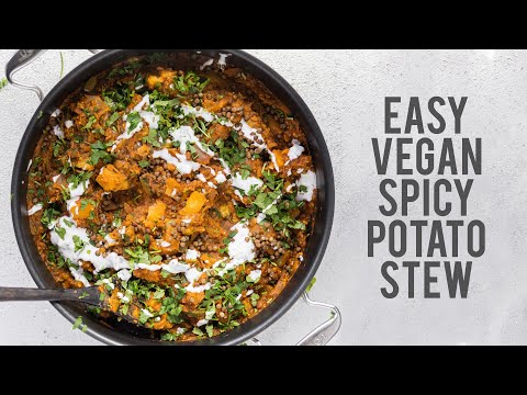 EASY VEGAN SPICY POTATO STEW | A LOVELY HEART WARMING DISH
