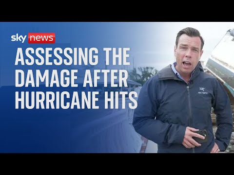 Sky correspondent assesses Hurricane Milton damage in Florida
