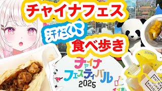 【食べ歩きVlog】チャイナフェスティバルで中華グルメを満喫🤤炎天下で汗だくになった日💦☀️【VTuber】