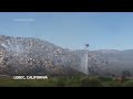 Strong winds, steep terrain hamper crews battling Los Angeles areas first major fire of the year  - 00:36 min - News - Video