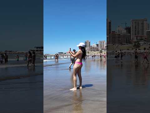 🇦🇷Mar del Plata Beach A Hot Summer Day