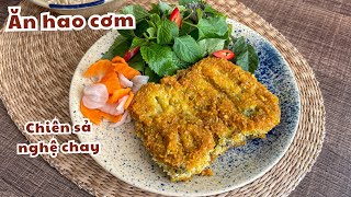Cà tím cuộn rong biển chiên xù sốt sả nghệ | Accnhi - Ăn chay cùng Nhi