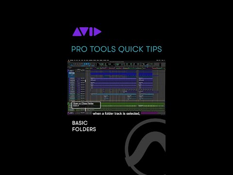 Learn how to organize your tracks easily using Basic Folders in Pro Tools