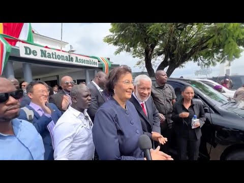 Jennifer Geerlings-Simons greets supporters as she becomes Suriname's first woman president | AFP