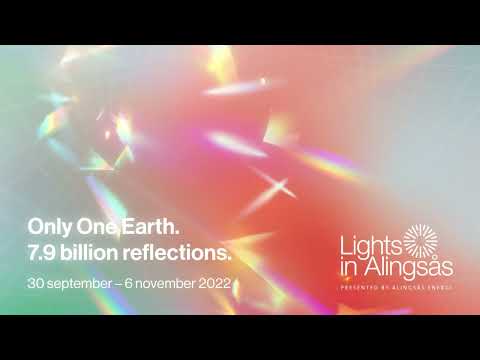 Only One Earth. 7.9 billion reflections - Lights in Alingsås 2022