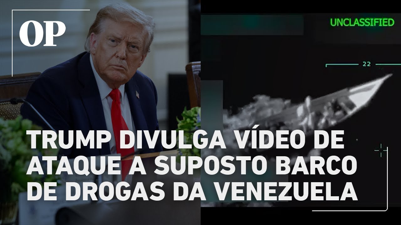 Trump divulga vídeo de ataque a suposto barco de drogas da Venezuela