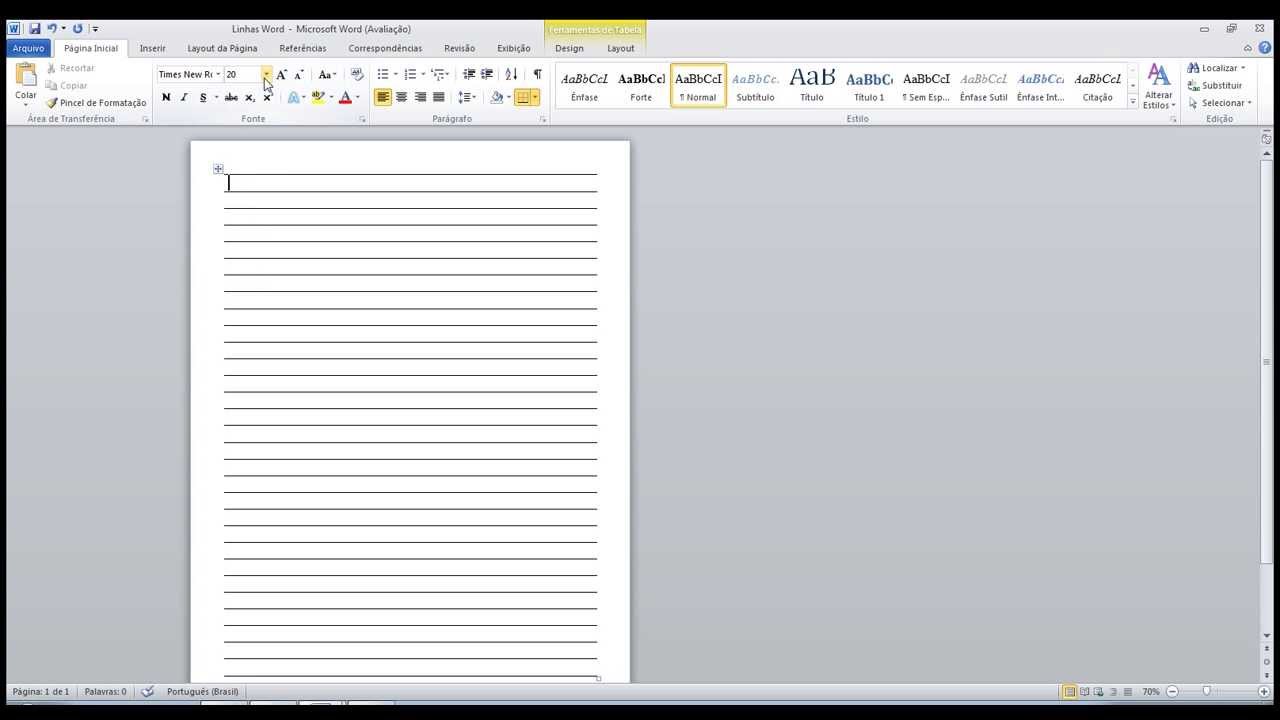 Como Fazer Linhas No Word YouTube