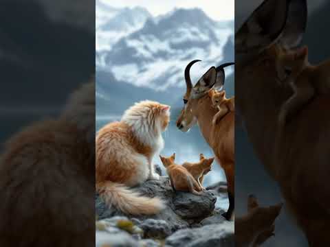 Shocking! 😱😱 Black Cat vs Opossum with 5 Babies | 4K Realistic Animal Encounter やばすぎ!