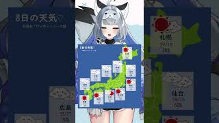 9月8日のお天気！皆様気をつけていってらっしゃいね～ #Vtuber #新人Vtuber #shorts #ひいらぎお天気 #vtuber