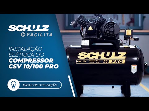 Compressor Ar CSV10/10 PRO 10pcm 2Cv 100L Mono 127V Schulz - Vídeo explicativo