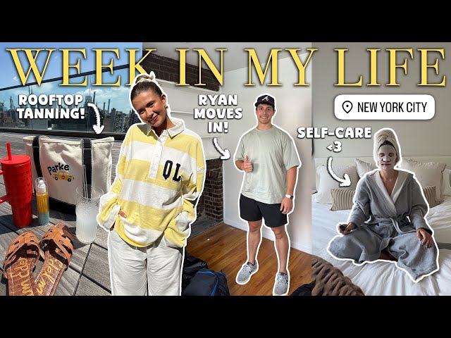weekend in my life: boyfriend moves in, tin-foil dinner, rooftop tanning