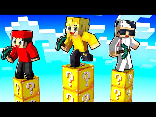 برج اللكي بلوك في ماين كرافت 😨🔥