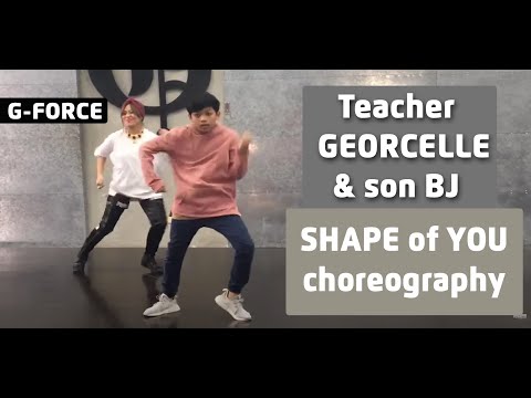 Teacher Georcelle dances Shape of You with son BJ at G-Force Dance Center