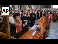 Funeral of former Ukrainian lawmaker and critic of Russia who was killed in Lviv