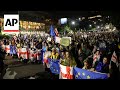 Thousands in Tbilisi, Georgia demand withdrawal of bill dubbed the Russian law by critics