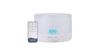 Pratinjau video produk Taffware HUMI Humidifier 7 Color 500ml + Remote Control - HUMI H14A