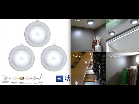 video Motion-Sensing Battery Powered LED Light for night