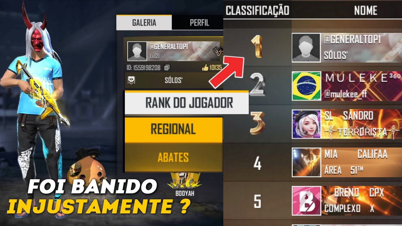 Top De Abates Do Free Fire Teve A Sua Conta Banida Sem Motivos O Que