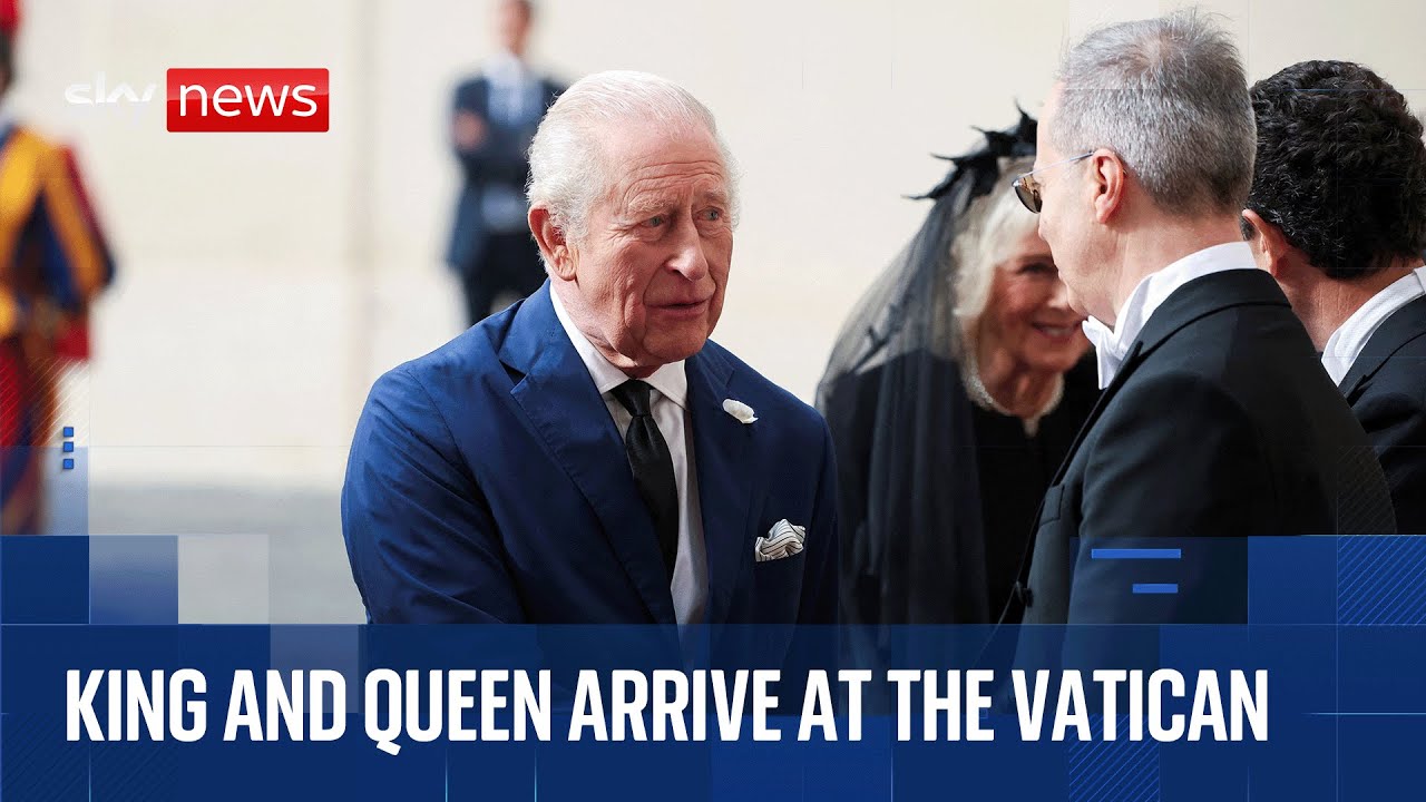 King and Queen arrive at the Vatican to meet Pope Leo