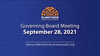 Governing Board Meeting - September 28, 2021
