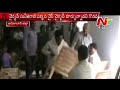 Watch TRS, Congress Councillors fighting in Council hall