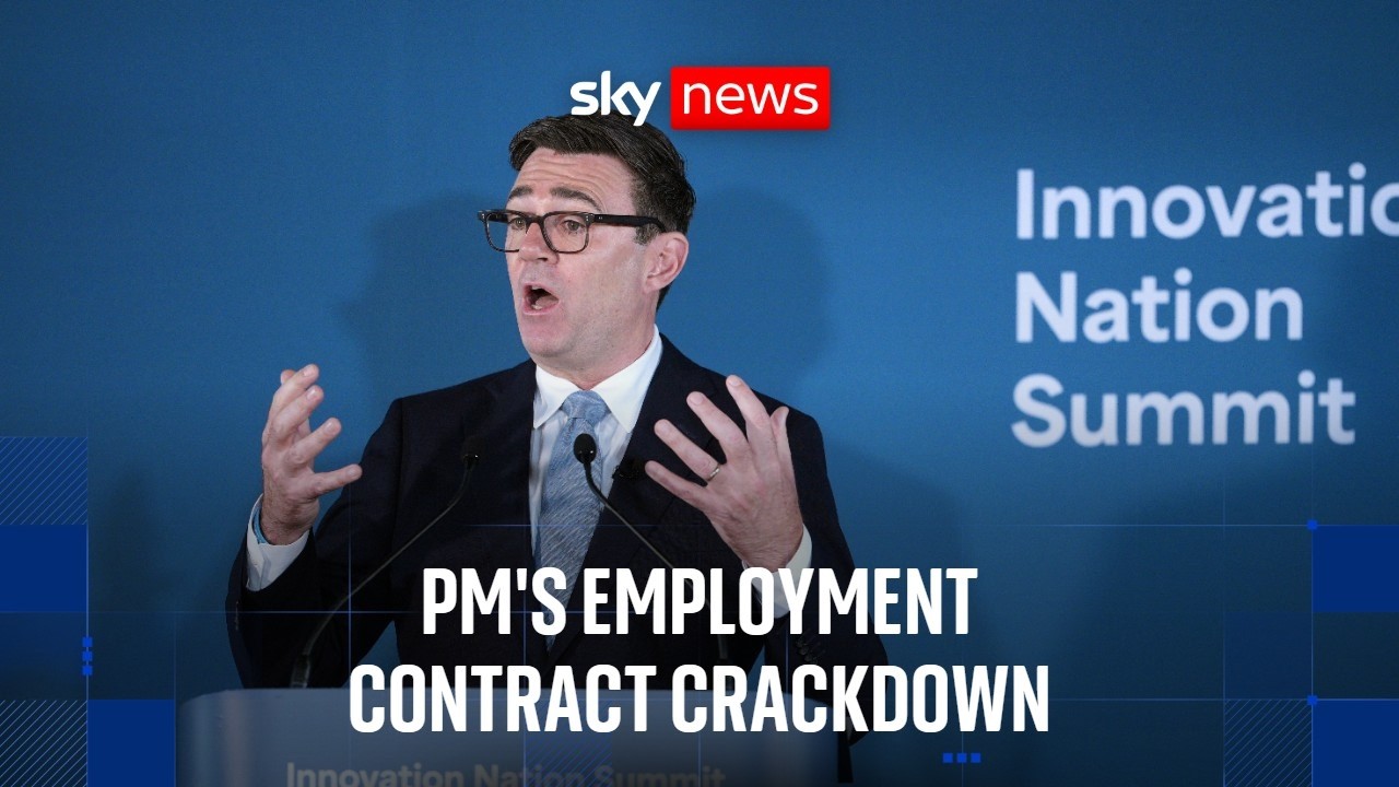 Andy Burnham delivers speech in Manchester