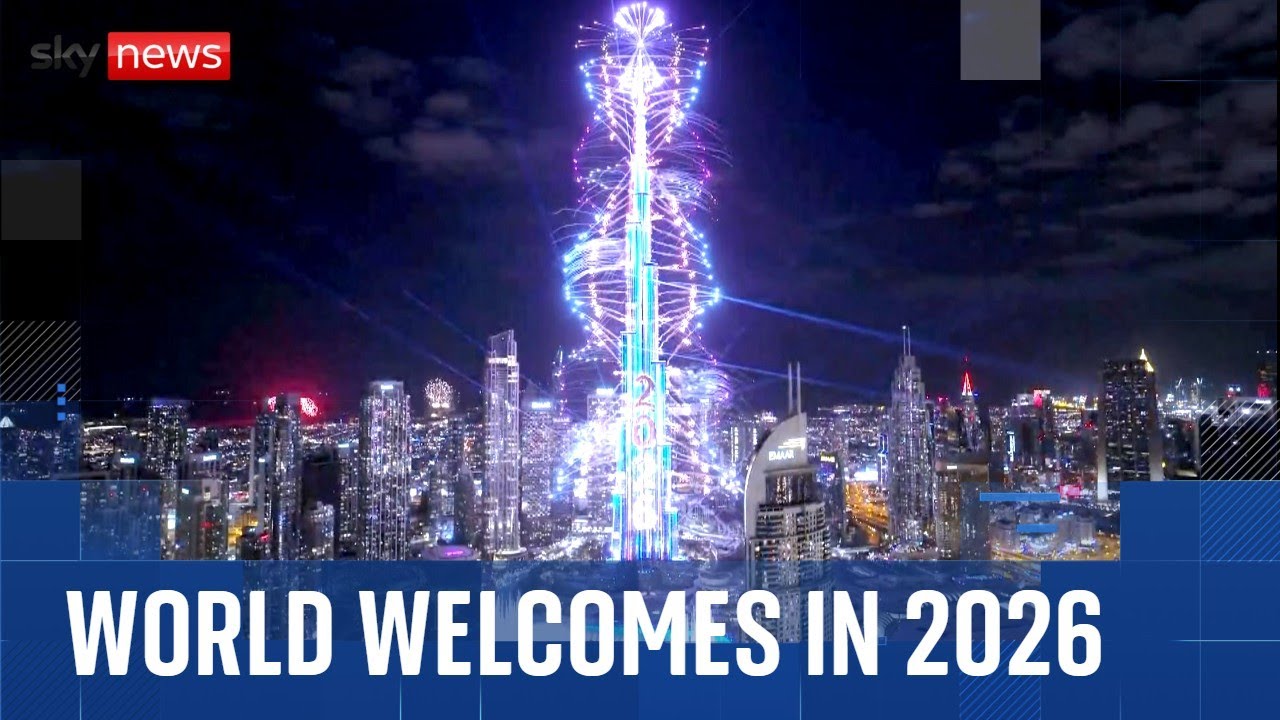 Fireworks, humanoid drone displays and towers of lights: How the world welcomed in 2026