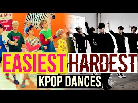 EASIEST VS HARDEST KPOP DANCES (BTS, EXO, TWICE, RED VELVET, NCT127 AND MORE...)